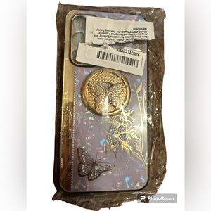 AmazFCCY Galaxy A54 5G Kickstand Case, Cute Bling Sparkle Rhinestones Butterfly